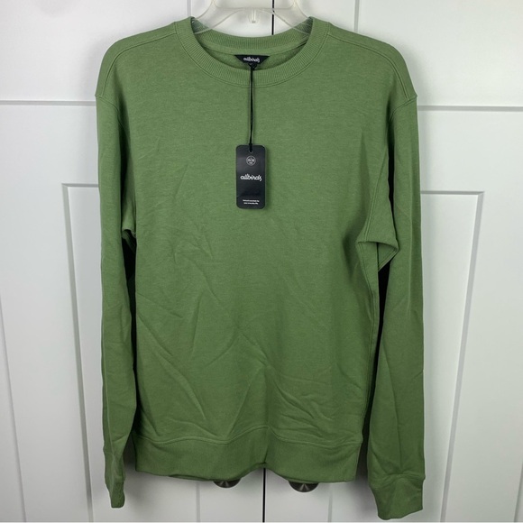 NWT Allbirds Men’s R&R Sweatshirt SMALL Calm cargo Green Crewneck - Picture 1 of 5